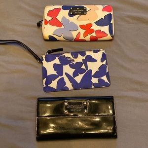 Kate spade lot of 3 wallets